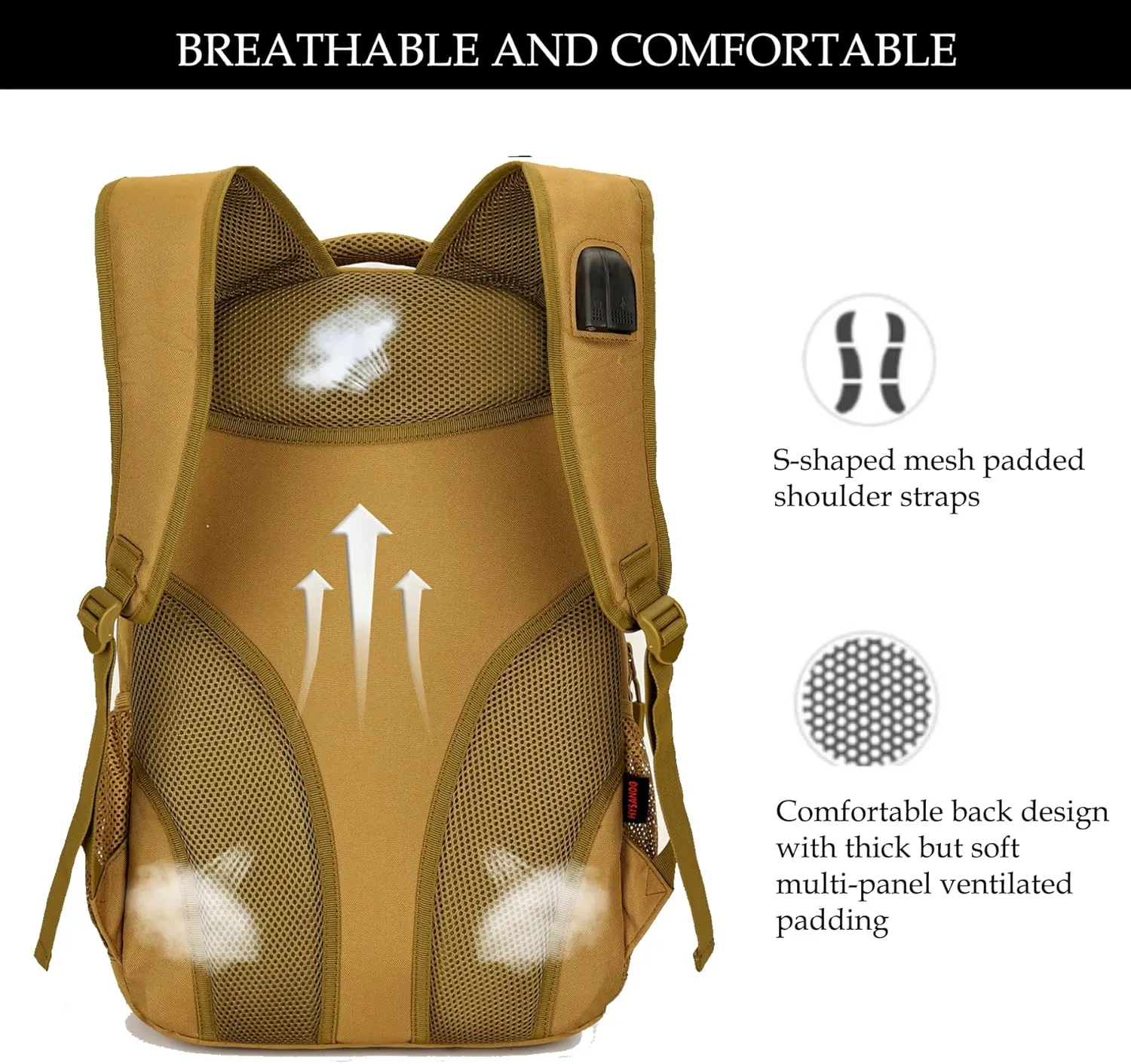 Camo Backpack,Boys Backpack for Scool Military,40L Army Bookbag Waterproof for Middle Elementary