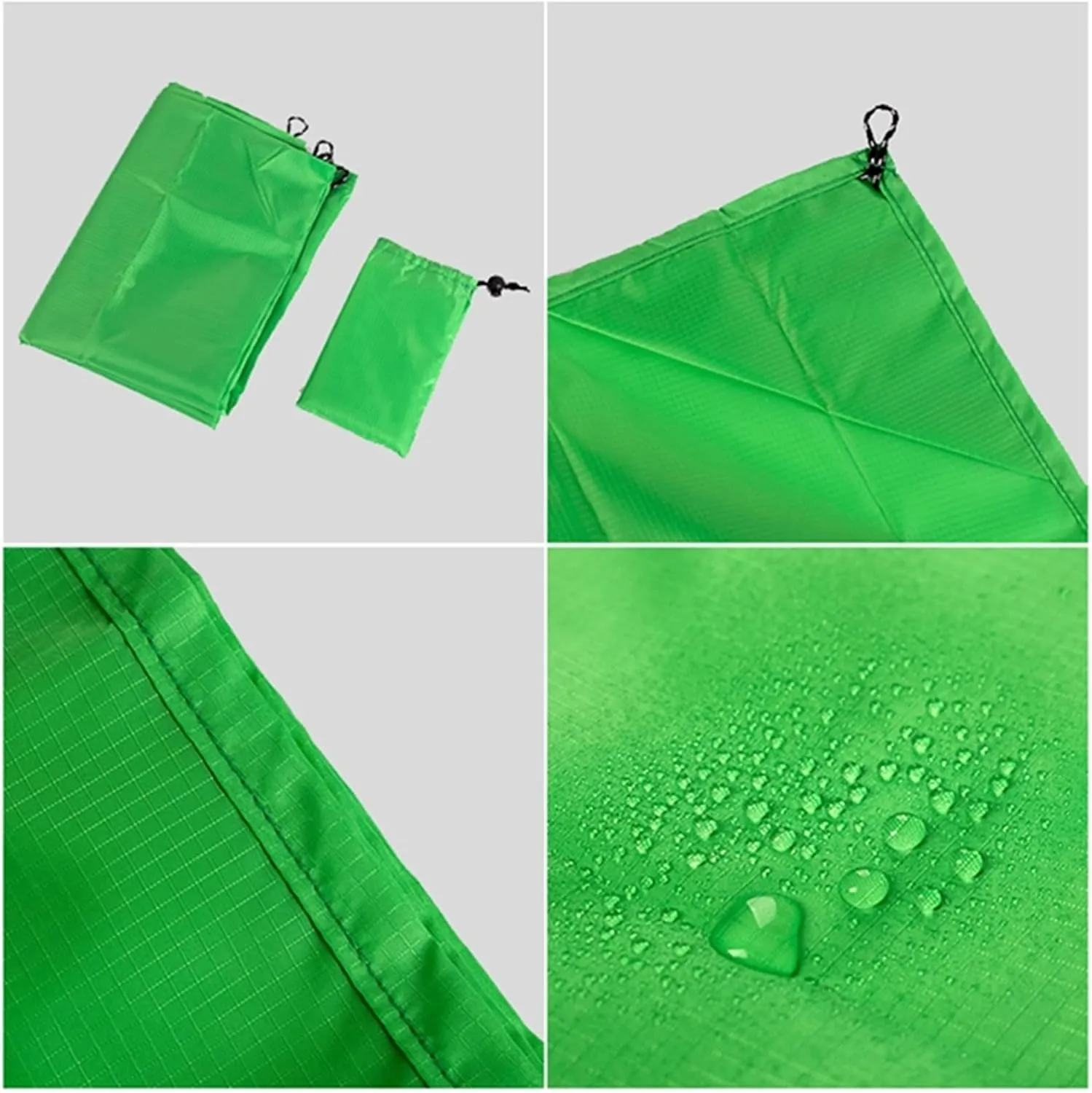 Camping Blankets 200x210cm Foldable Outdoor Cushion Portable Pocket Camping Mat Ultralight Picnic Blanket Moisture-Proof Sleeping Pad Beach Mat(Green,200x210cm)