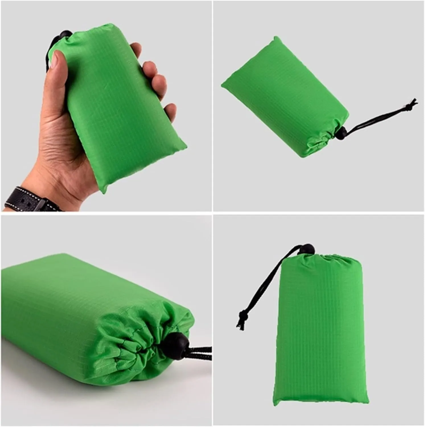 Camping Blankets 200x210cm Foldable Outdoor Cushion Portable Pocket Camping Mat Ultralight Picnic Blanket Moisture-Proof Sleeping Pad Beach Mat(Green,200x210cm)