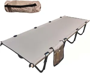Camping Cot with Storage Bag for Adults,Comfortable Single Camp Cot,Ultralight Foldable Backpacking Cot,Portable Sleeping Bed for Outdoor Travel,Hiking,Mountaineering,Fishing,E