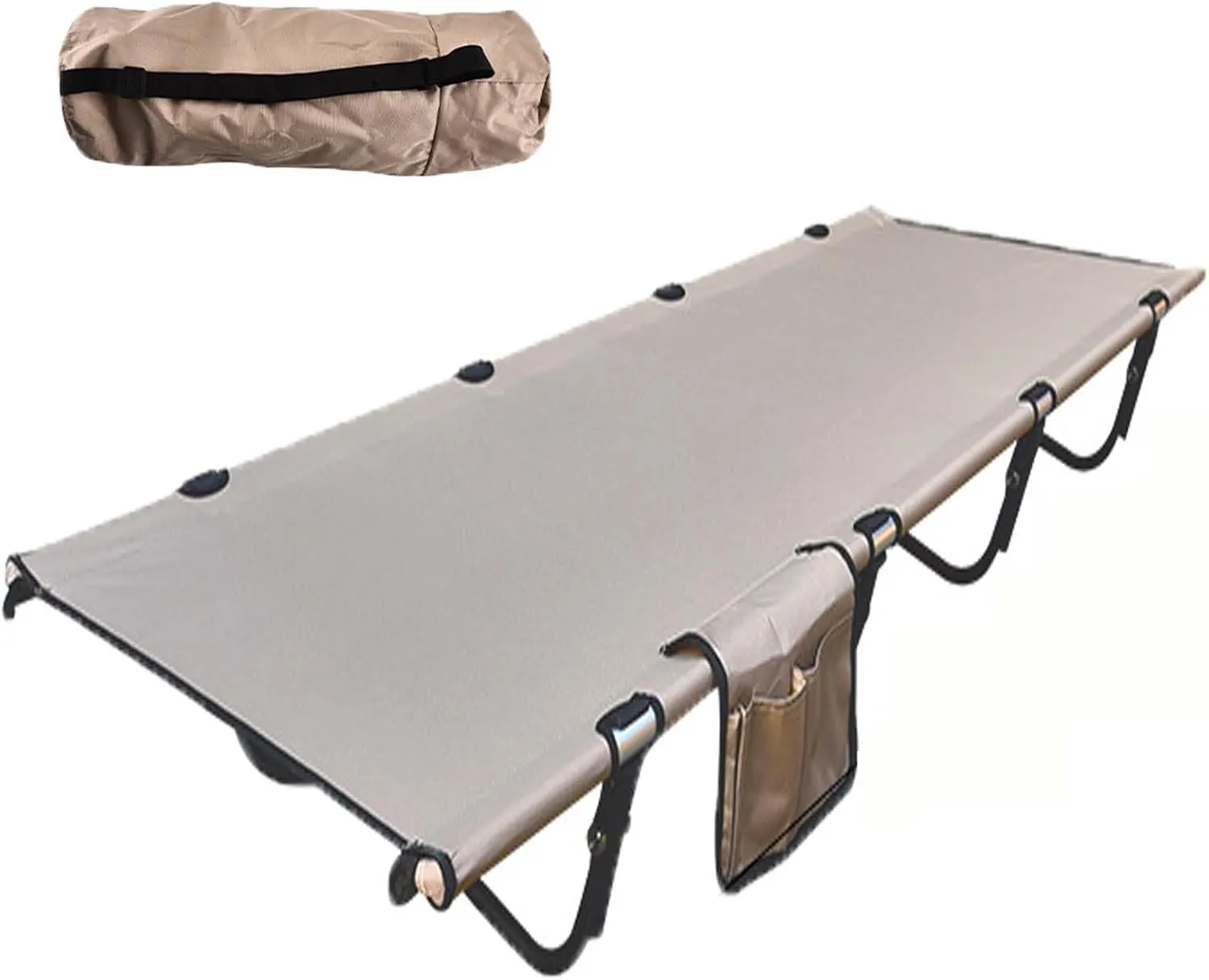 Camping Cot with Storage Bag for Adults,Comfortable Single Camp Cot,Ultralight Foldable Backpacking Cot,Portable Sleeping Bed for Outdoor Travel,Hiking,Mountaineering,Fishing,E