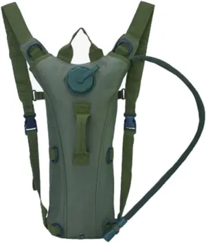 Camping Cycling Hydration Backpack, Removable 3L Water Bag, Waterproof, Green (Grey)