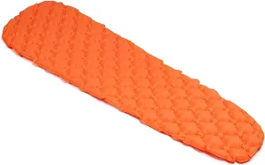 Camping Inflatable Mattress Camp Bed Sleeping Pad Air Mat Camping Equipment, Camping Sleeping Mat (Color : Orange)