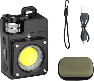 Camping Lantern Rechargeable, Portable Camping Light, Waterproof Portable Spotlight, for Camping Hiking Backpacking Emergency (Black)