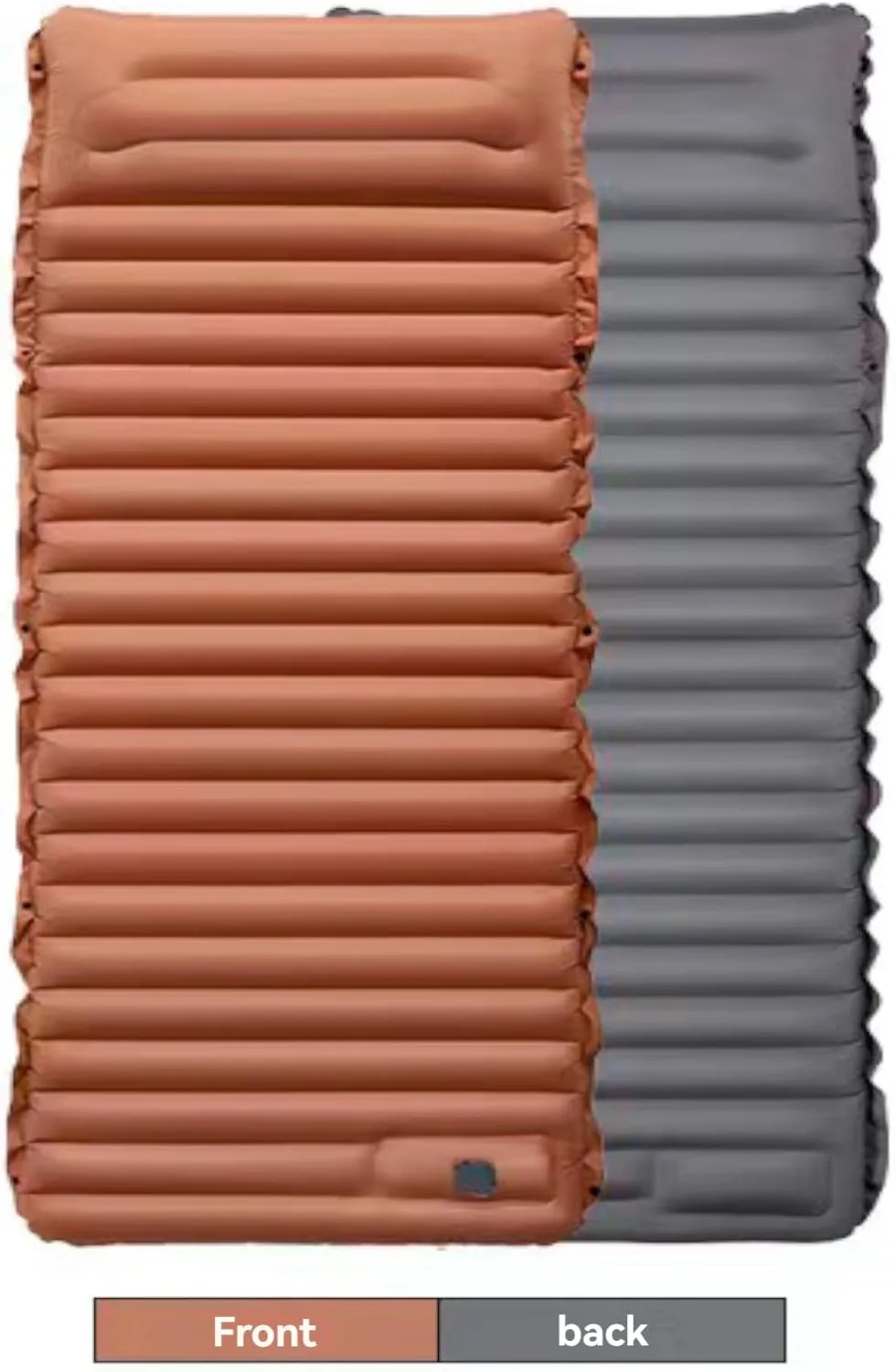 Camping Mat, Inflatable Sleeping Mat with Built-in Foot Pump Pillow Ultralight Single Camping Mattress Water-Resistant Camping Bed Sleeping Pad for Outdoor Backpacking Hiking (Brown)