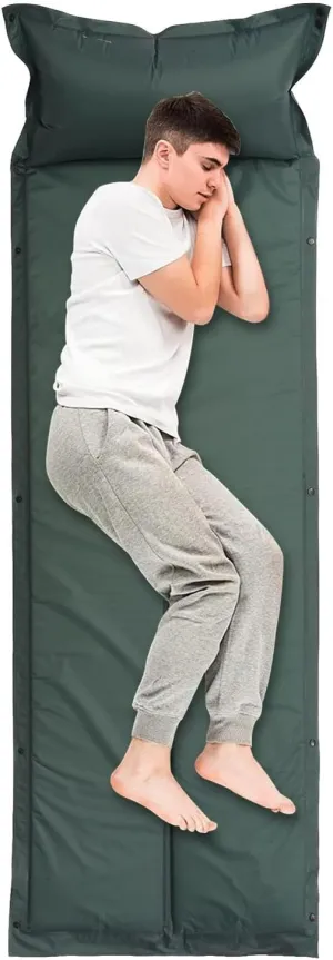 Camping Mattress, Inflatable Sleeping Pad, Compact Self-Inflating Air Mattress, Self-Inflating Camping Mattress, Sleeping Mat for Hiking, Tent, Outdoor