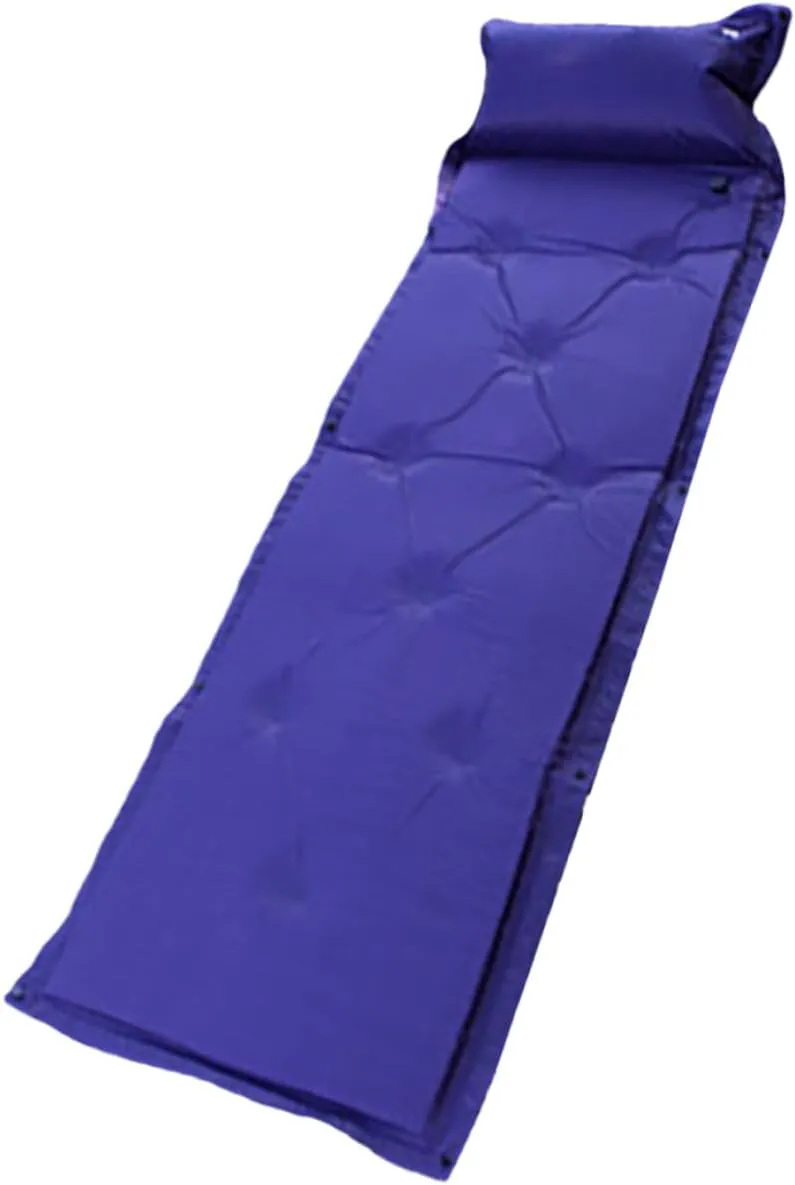 Camping Pad Inflatable Sleeping Mattress 2.8cm Blue Water-Resistant Sleep Mat for Outdoor