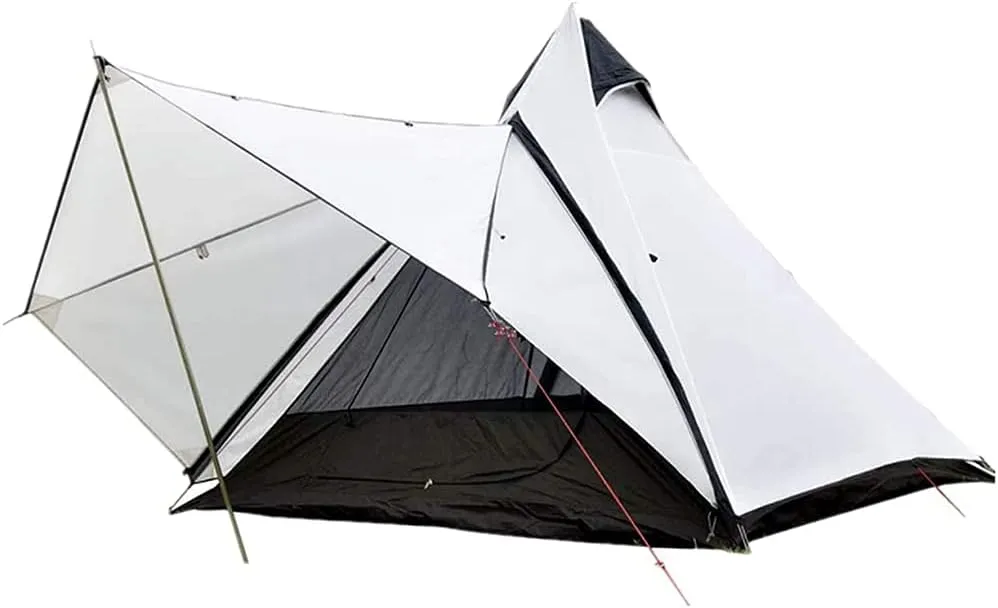 Camping Pyramid Tent Adult Indian Teepee Tent Yurt Tent Double Layers Tents for Outdoor Camping Hiking Hunting 3-4 Person
