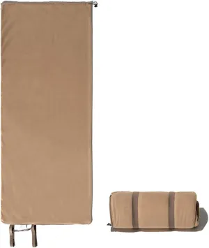 Camping Sleeping Bag Liner, Portable Ultralight Warm Windproof Zippered Rectangle Sleeping Bag for Outdoor Indoor All Season(Brown)