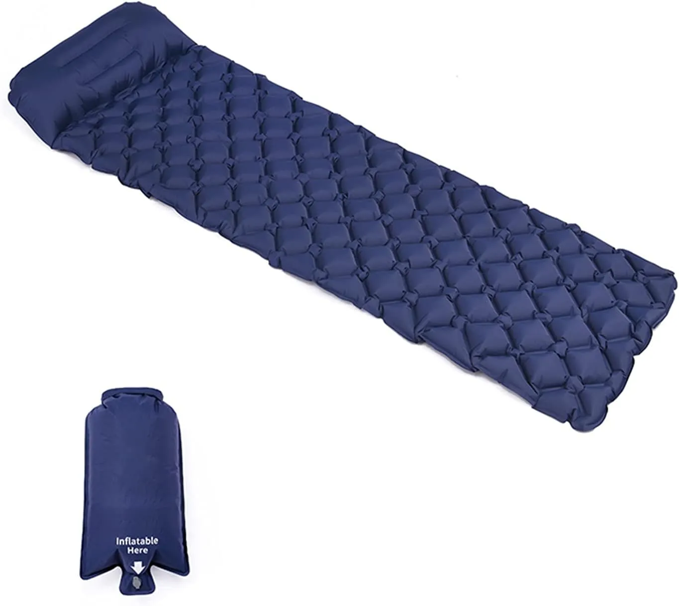 Camping Sleeping Pad Inflatable Air Mattresses Outdoor Mat Furniture Bed Ultralight Cushion Pillow Hiking Trekking, Camping Sleeping Mat