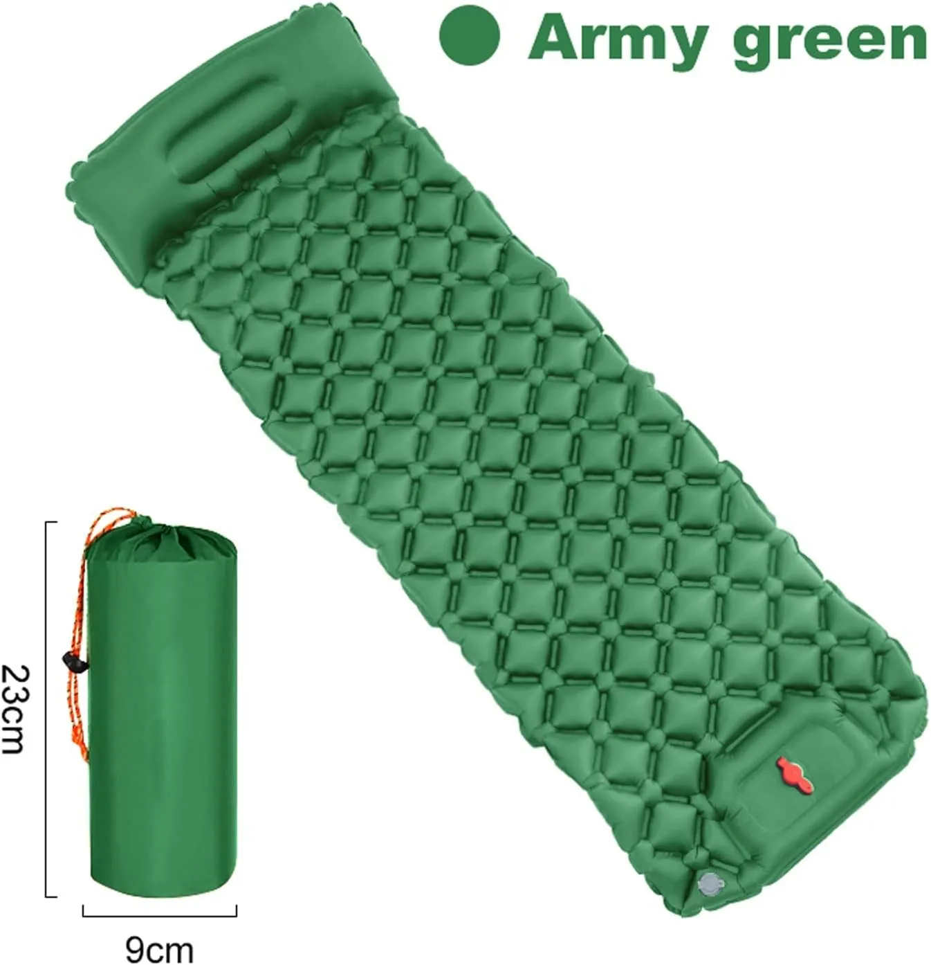 Camping Sleeping Pad, Outdoor Camping Sleeping Pad Inflatable Mattress with Pillows Ultralight Air Mat Built-in Inflator Pump Travel Hiking