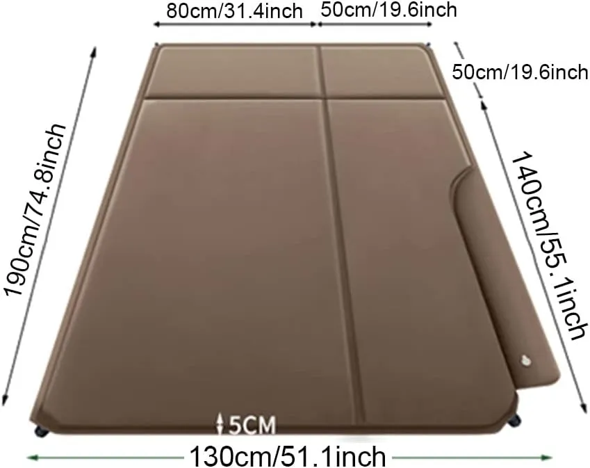 Camping Sleeping Pad, Self Inflating Sleeping Pad Camp Mat with Pillow Ultralight Air Mattress for Tents Camping Hiking Backpacking Trek Car Truck Travel Beach (Color : D)