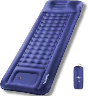 Camping Sleeping Pad, Ultra Thickness 6 Inch Inflatable Sleeping Mat with Built-in Foot Pump, Ultralight Camping Mattress for Backpacking, Hiking, Tent (Blue)