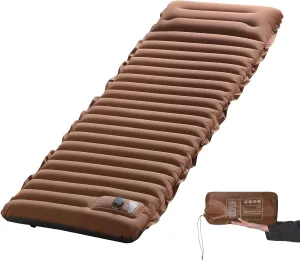 Camping Sleeping Pad Ultralight Camping Mat Air Mattress Built-in Pump Durable Waterproof Inflatable Compact Sleeping Mat for Outdoor Backpacking Hiking