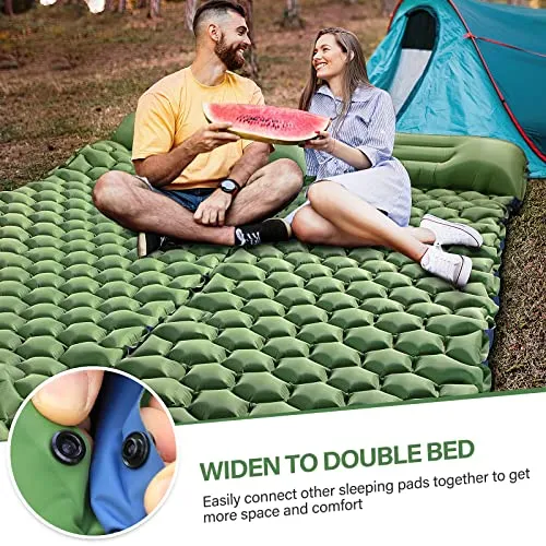 Camping Sleeping Pad, Ultralight Camping Mat with Pillow
