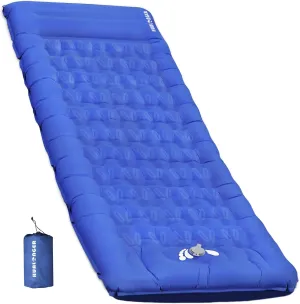 Camping Sleeping Pad,5.5" Extra Thick Inflatable Sleeping Pads with Pillow Built-in Foot Pump Sleeping Mat Compact for Camping, Backpacking, Hiking,Traveling Tent