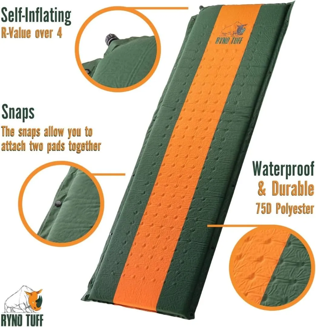 Camping Sleeping Pads and Camping Pillow Set - Ultralight Sleeping Pad for Camping, Backpacking Pad and Hiking Sleeping Pad- Ultralight and Packable Floor Sleeping Mat and Pillow Set