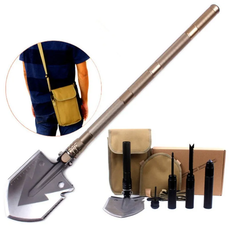 Camping Survival Tool Folding Shovel with bag