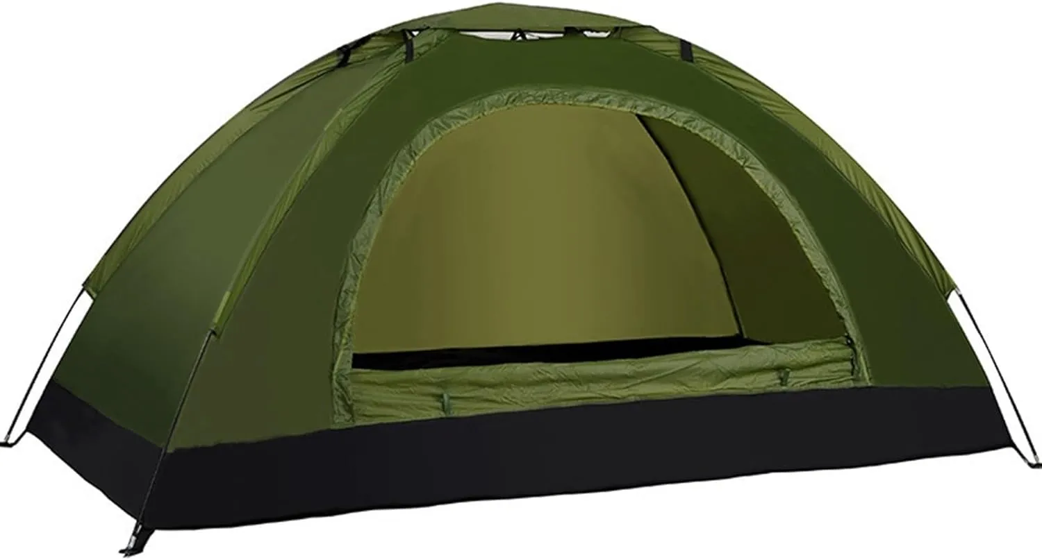 Camping Tent, 1 Person/2 Person Tent Lightweight Dome Tent Portable Backpacking Tent for Outdoor Camping Hiking(1 Person Army Green)