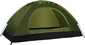 Camping Tent, 1 Person/2 Person Tent Lightweight Dome Tent Portable Backpacking Tent for Outdoor Camping Hiking(1 Person Army Green)