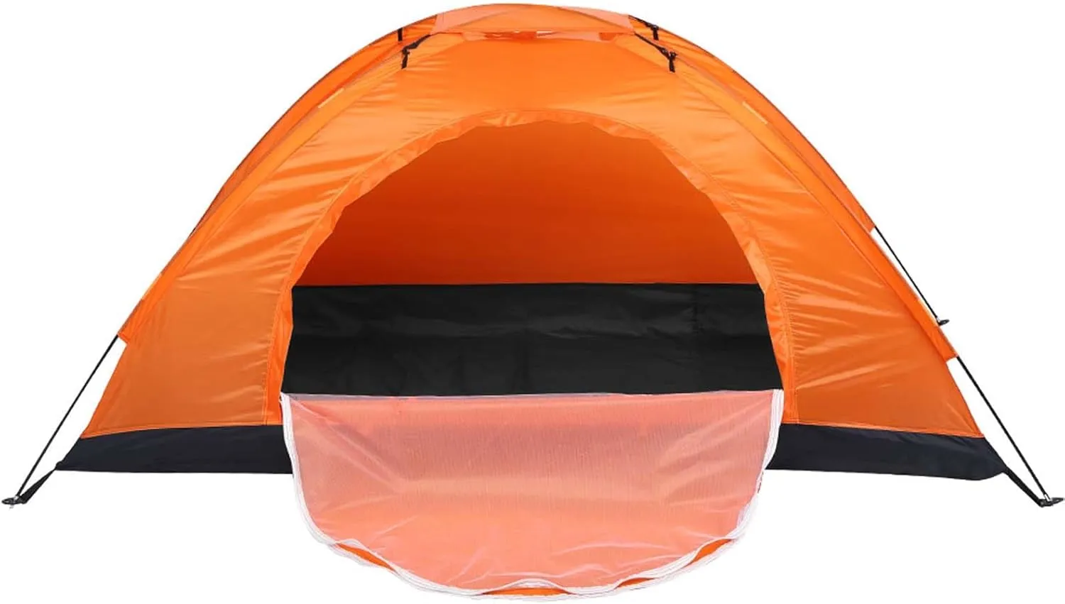 Camping Tent, 1 to 2 Persons Backpacking Tent with Carrying Bag, Lightweight Hiking Tent for Outdoor Backpacking, Hiking and Beach (Orange)
