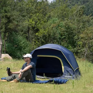 Camping Tent 2/3/4 Person, Waterproof Windproof Double Layer with Rainfly, Easy Setup for Backpacking, Hiking, Mountaineering, Outdoor On-Site