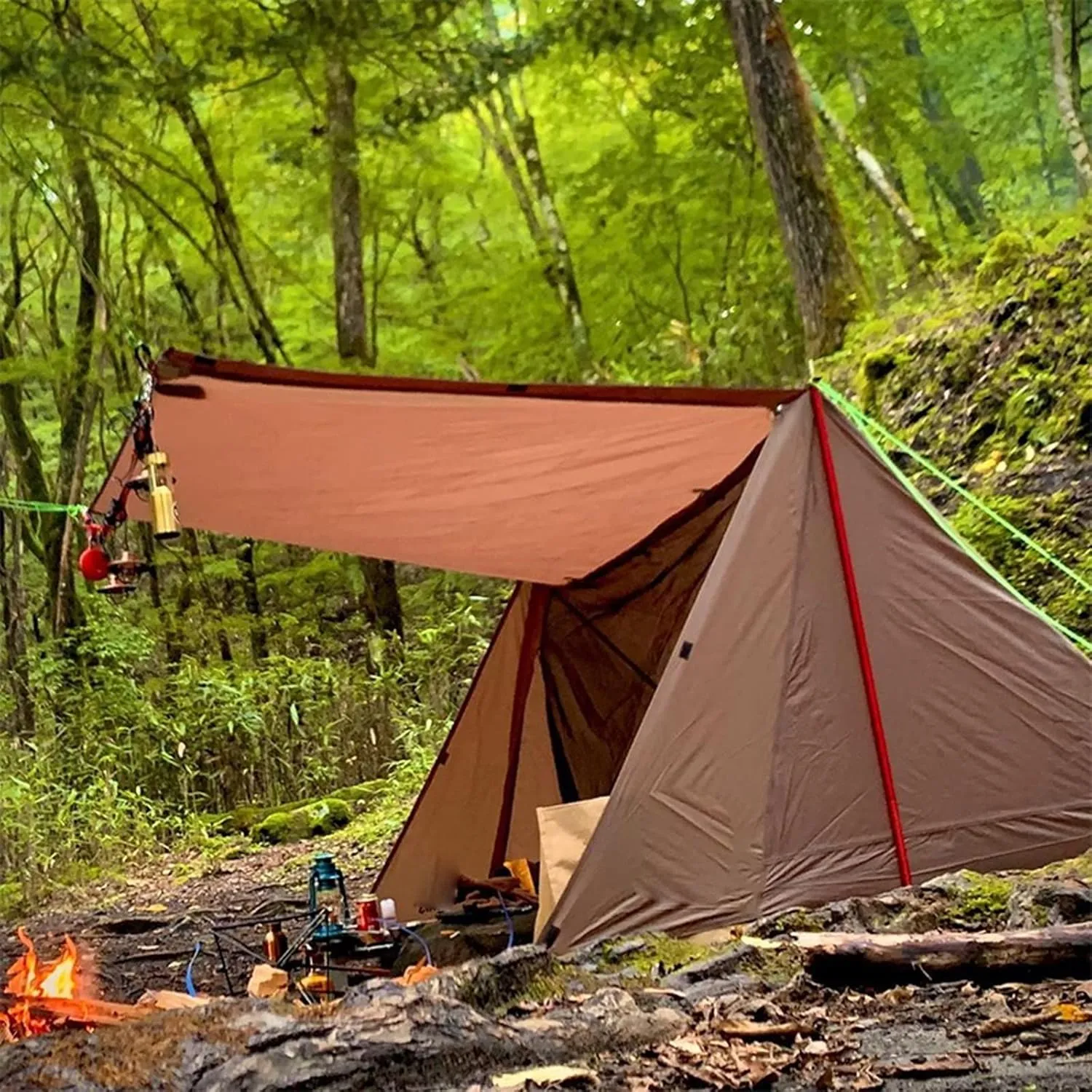 Camping Tent 3 Season Tent Ultralight Shelter Style Tent for Bushcrafters Survivalists Camping Hiking