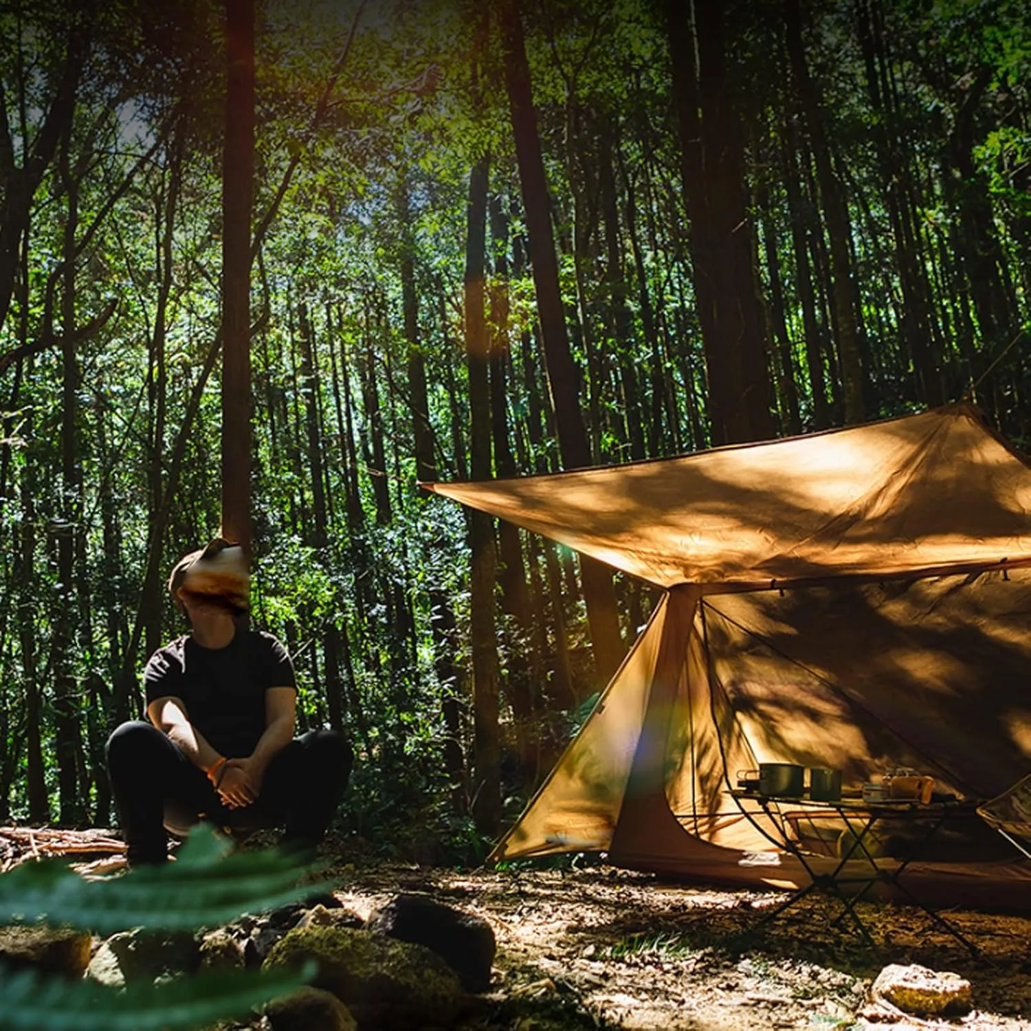 Camping Tent 3 Season Tent Ultralight Shelter Style Tent for Bushcrafters Survivalists Camping Hiking
