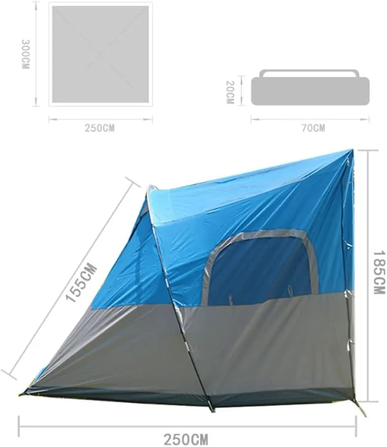 Camping Tent 8-10 Persons Lightweight Family Camping Tent Waterproof UV Resistant Outdoor Folding Tent, Easy to Install (Overall Blue) (Overall Blue)