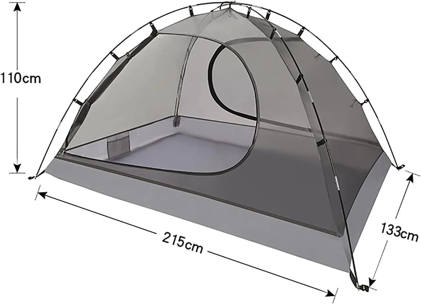Camping Tent Automatic 3 Man Person Instant Tent Pop Up Ultralight Dome Tent 4 Seasons Waterproof & Windproof Camping Tent with Removable Outer Tarpaulin, Double Layers (C)