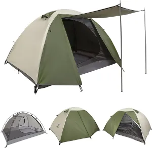 Camping Tent Automatic 3 Man Person Instant Tent Pop Up Ultralight Dome Tent 4 Seasons Waterproof & Windproof Camping Tent with Removable Outer Tarpaulin, Double Layers (C)