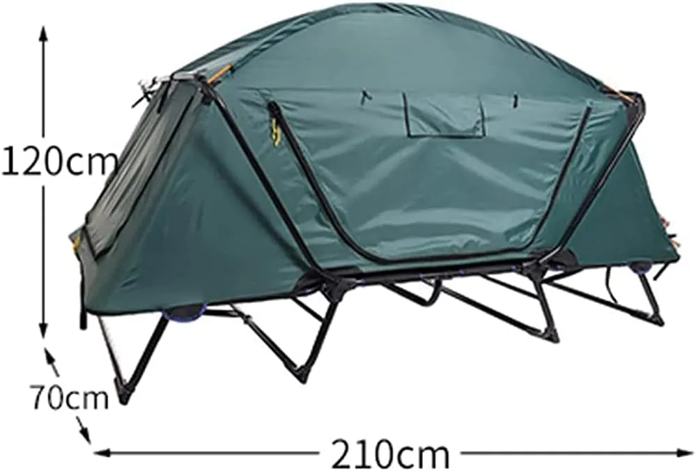 Camping Tent Bed Double Layer Outdoor Camping Tent Portable Folding Oxford Cloth Tent for Outdoor Camping, Hiking, Fishing Hiking, Picnic