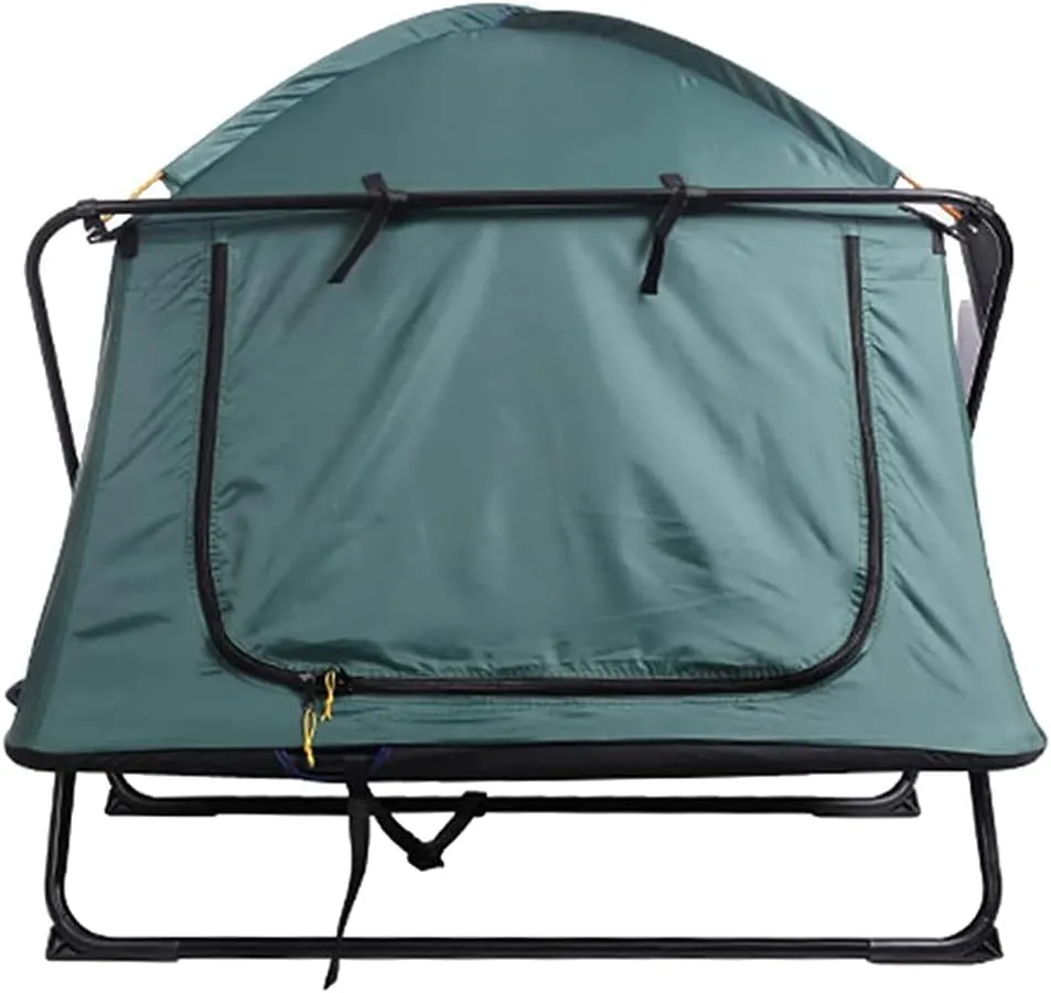 Camping Tent Bed Double Layer Outdoor Camping Tent Portable Folding Oxford Cloth Tent for Outdoor Camping, Hiking, Fishing Hiking, Picnic