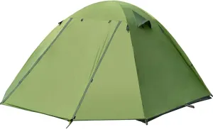 Camping Tent for 3-4 Person Family, Lightweight Portable Aluminum Pole Waterproof Anti-Storm Double Layer 4-Season Tent (Green)