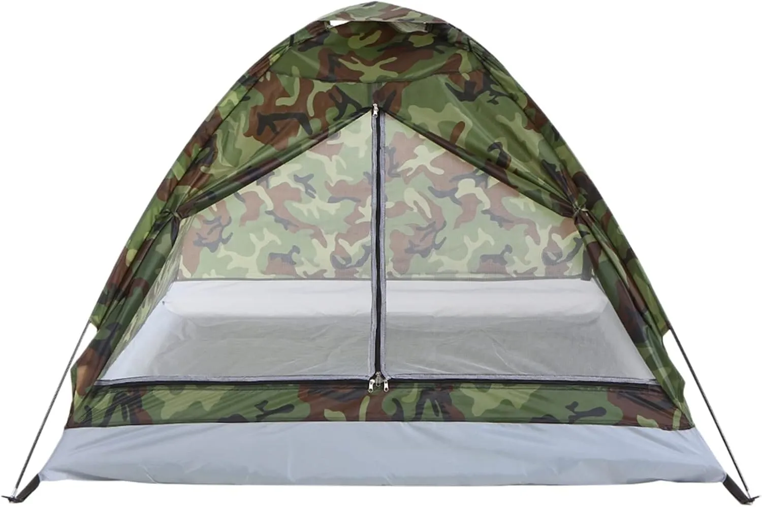 Camping Tent Lightweight Camping Tent Outdoor 2 Person Single Layer 4 Season Tent Portable Travel Backpacking Fishing Tent with Handbag (Color : Camou