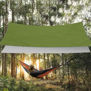 Camping Tent Plan Waterproof Lightweight Portable Rain Flying Tent Plane Hammock Tent Plan Tent Tarp for Hiking Picnic (Color : Green, Size : 3 * 4m)