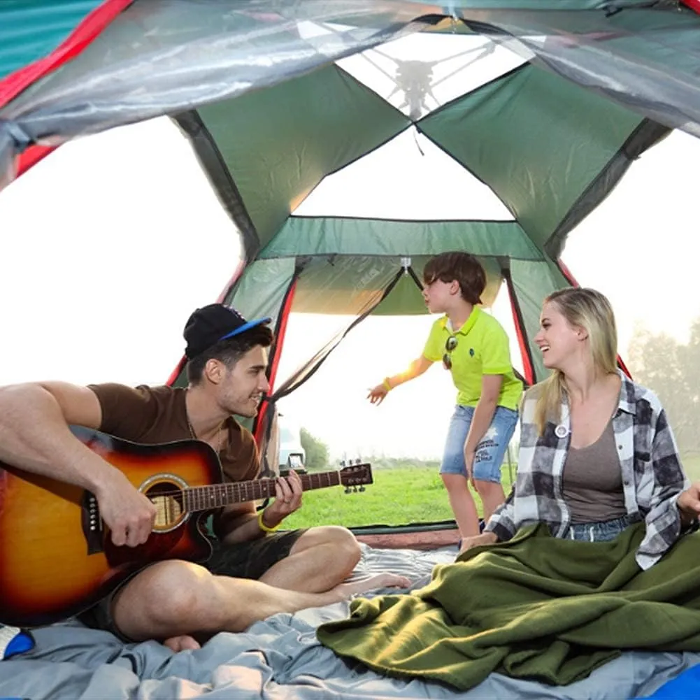Camping Tent Rainproof Multifunction Folding Automatic Outdoor Thick Family Tents 3-4 Person (3/4 Person M?rkgr?n)