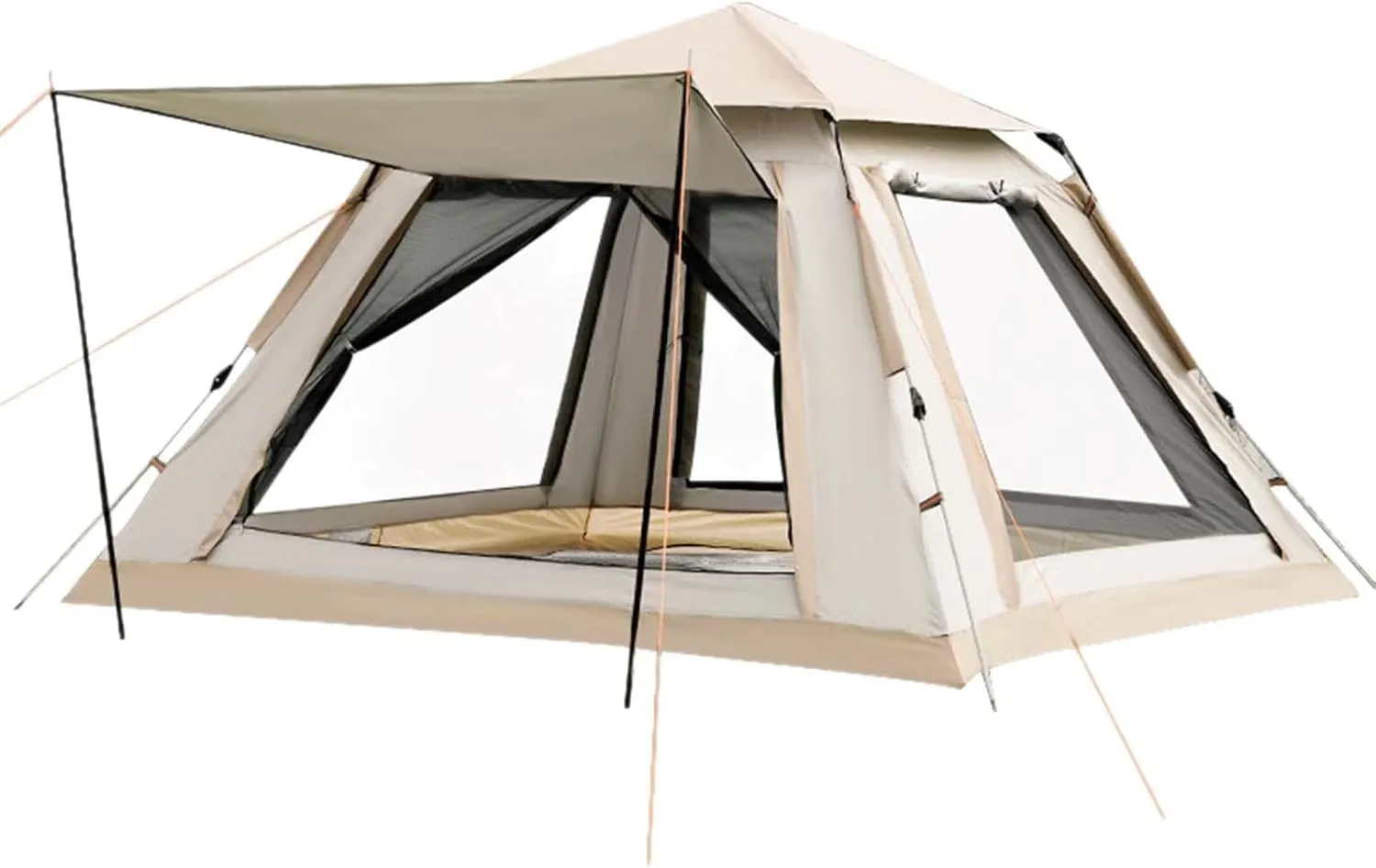 Camping Tent, Travel Tent, 4-Sided, Breathable, with Bag, Rainproof, Up, for Beach, Climbing, Backpacking, Trekking