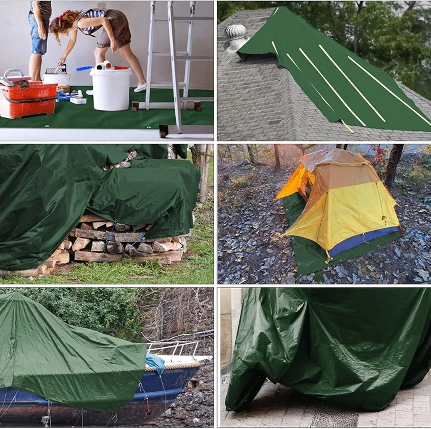 Camping Tent Ultralight Waterproof Sun Shelter Garden Awnings for Outdoor Canopy Awning Cloth Tent Tarpaulin Canvas Truck Car Tarp Sheet (Size : 1.7X2