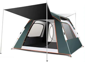 Camping Tents Shelter Portable with Carry Bag Waterproof Hold 5-6 Persons Instant Setup Pop Up Tent with Top Rainfly UV Protection for Camping Hiking Mountaineering (Color : Green)