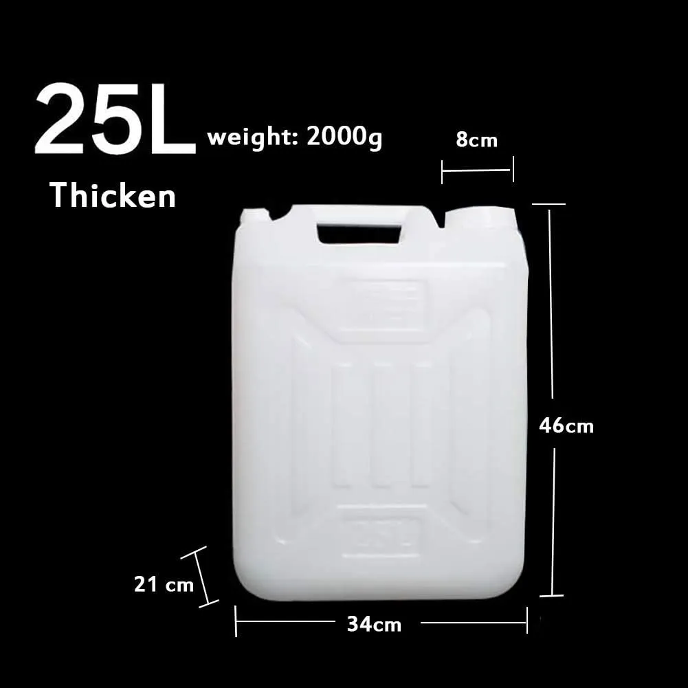 Camping Water Carrier 25L Food-Grade Water Containers BPA Free for Camping, Portable Plastic Jug Tank Reusable with Lid and Handle for Outdoor Hiking Emergency Surv Hiking(Size:Thicken)