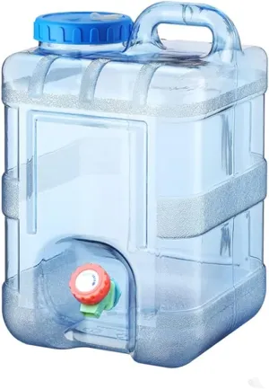 Camping Water Container, Outdoor Portable Water Container with Spigot, High-Capacity Water Storage Camp Water Jug for Camping Outdoor Hiking (Gray : Blue, Size : 10L)