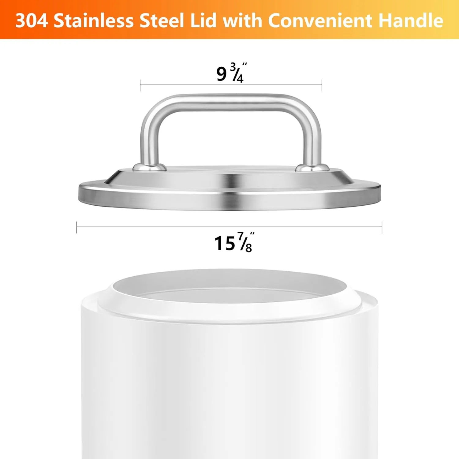 CANDANA Fire Pit Cover Lid for Solo Stove Ranger 15 Inch, 304 Stainless Steel Lid for Ranger 15" for Outdoor Fire Pits and Camping Accessories