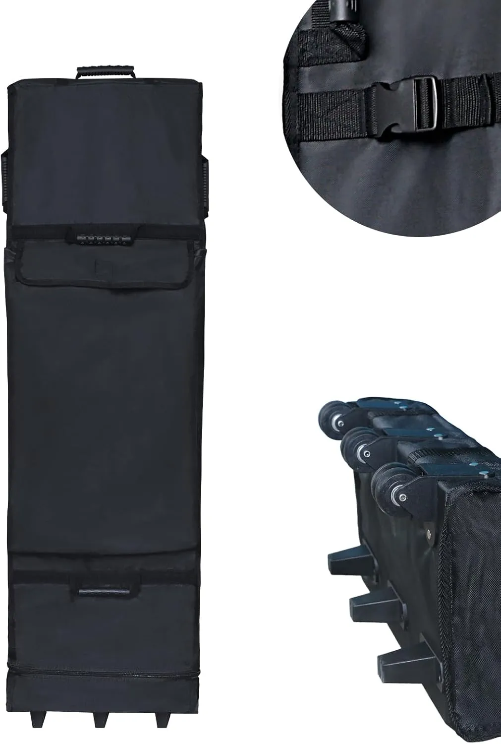 Canopy Portable Folding Bag for 10x10 Pop Up Canopy Tent, Heavy Duty Roller Bag Wheeled Bag, 10x10 FT