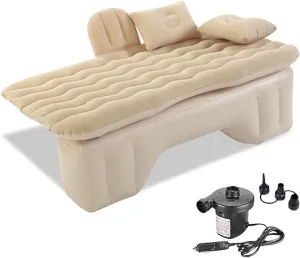 Car Air Mattress Back Seat for Ford Bronco Sport,Double Side Flocking Car Bed Portable Air Mattress Car Sleeping Mattress Car Accessories Cars Camping Bed,Off White