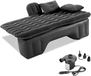 Car Air Mattress Back Seat for Honda Passport,Double Side Flocking Car Bed Portable Air Mattress Car Sleeping Mattress Car Accessories Cars Camping Bed,Black