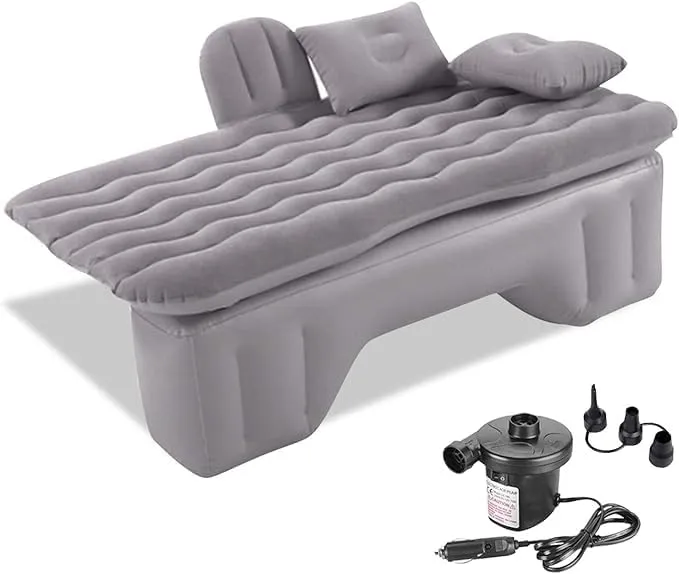Car Air Mattress Back Seat for Mercedes-Benz GLC 300,Double Side Flocking Car Bed Portable Air Mattress Car Sleeping Mattress Car Accessories Cars Camping Bed,Grey