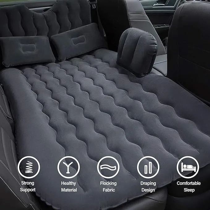 Car Air Mattress Back Seat for Mercedes-Benz GLC 300,Double Side Flocking Car Bed Portable Air Mattress Car Sleeping Mattress Car Accessories Cars Camping Bed,Grey