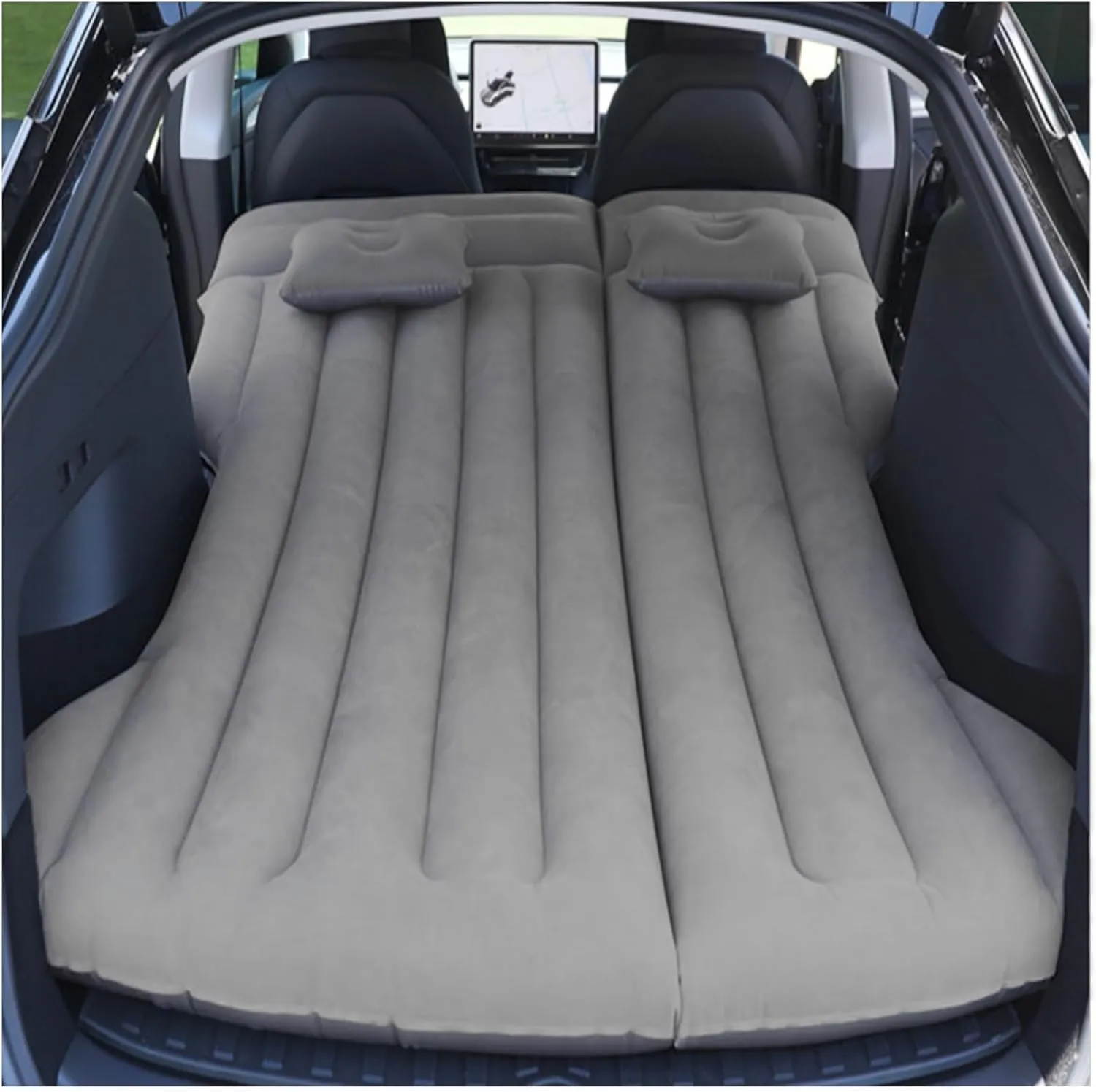 Car Air Mattress Camping Bed, Inflatable Car Bed fit Model Y SUV RV Van Truck Backseat Trunk, Portable Sleeping Pad Tent Mat Foldable Mattress for Travel Camping Home