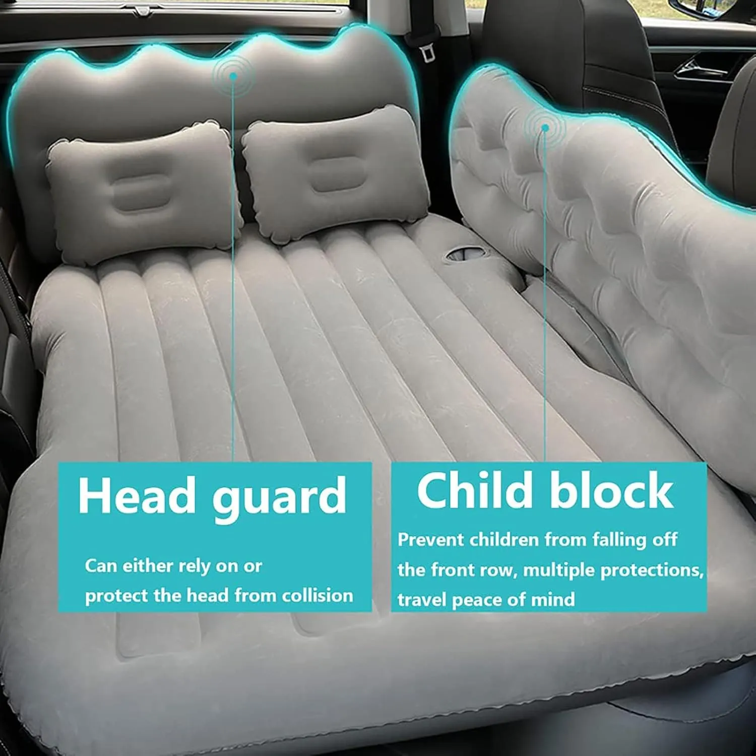 Car Air Mattress, Car Camping Travel Bed, Portable Rest Mat, sleeping pad, Compatible with Infiniti QX 30 50 55 56 60 70 80,D